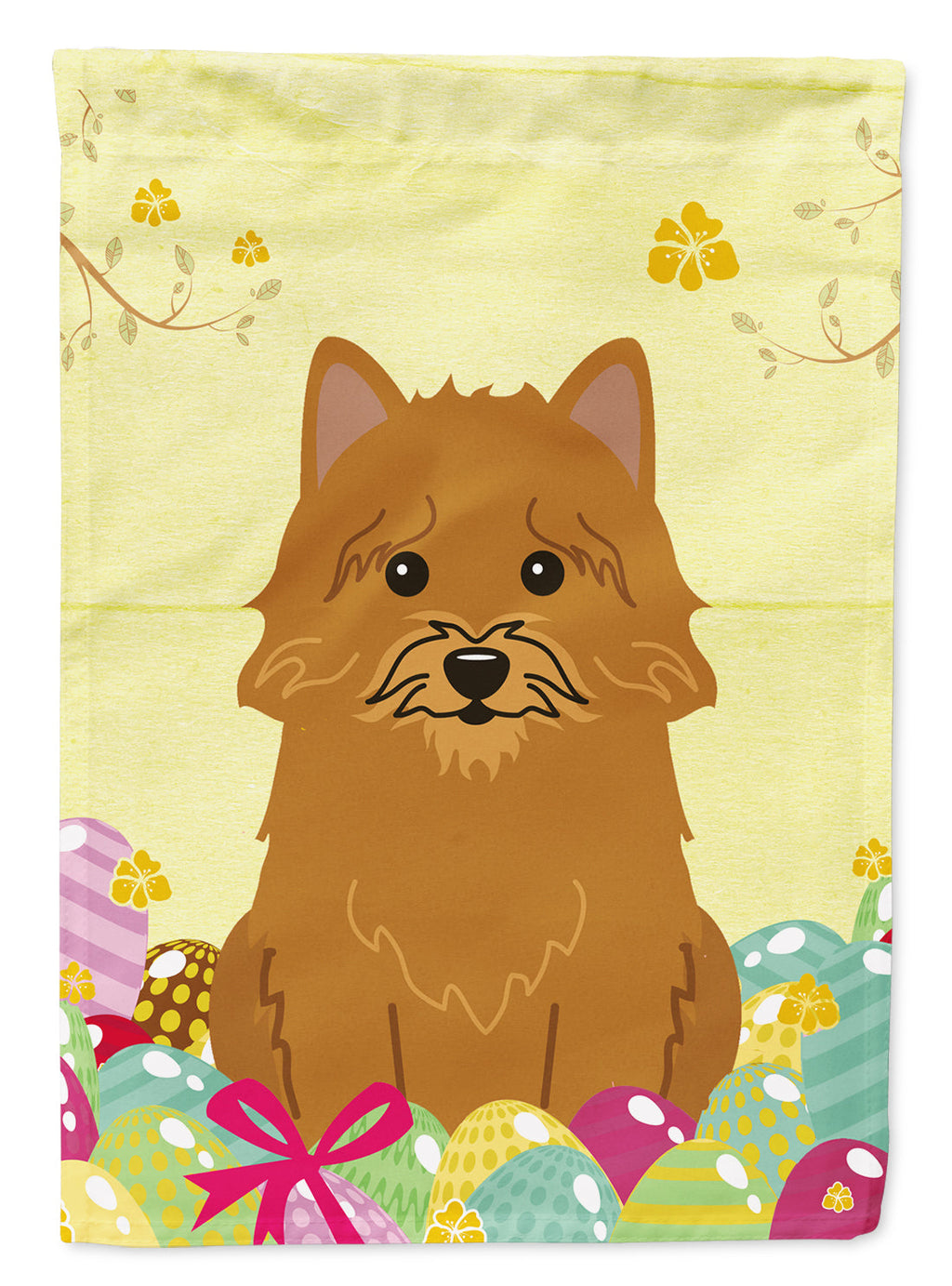 Easter Eggs Norwich Terrier Garden Flag Mailbox Decorative Yard Banner Outside Patio Artwork for Flower Beds, Garden Size, Multicolor