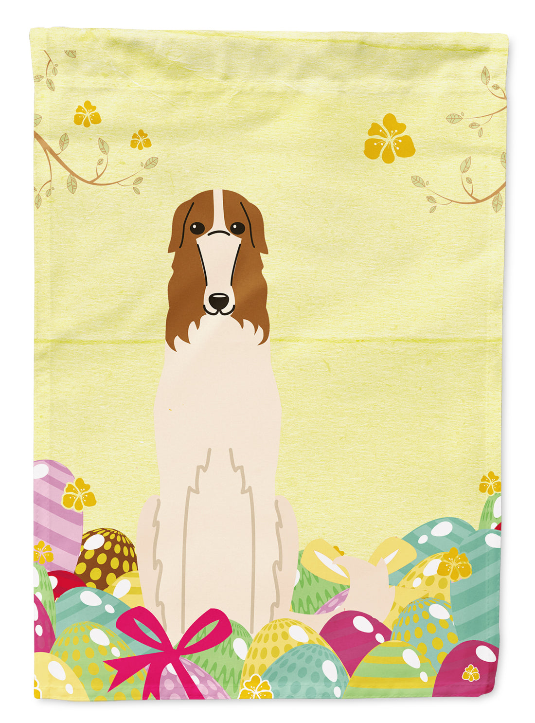 Easter Eggs Borzoi Garden Flag Mailbox Decorative Yard Banner Outside Patio Artwork for Flower Beds, Garden Size, Multicolor