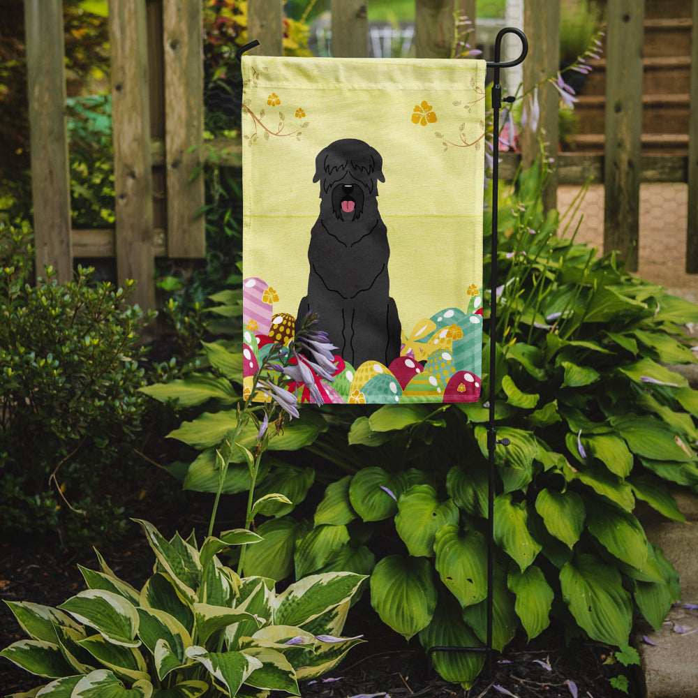 Easter Eggs Black Russian Terrier Garden Flag Mailbox Decorative Yard Banner Outside Patio Artwork for Flower Beds, Garden Size, Multicolor