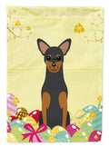 Easter Eggs Manchester Terrier Garden Flag Mailbox Decorative Yard Banner Outside Patio Artwork for Flower Beds, Garden Size, Multicolor