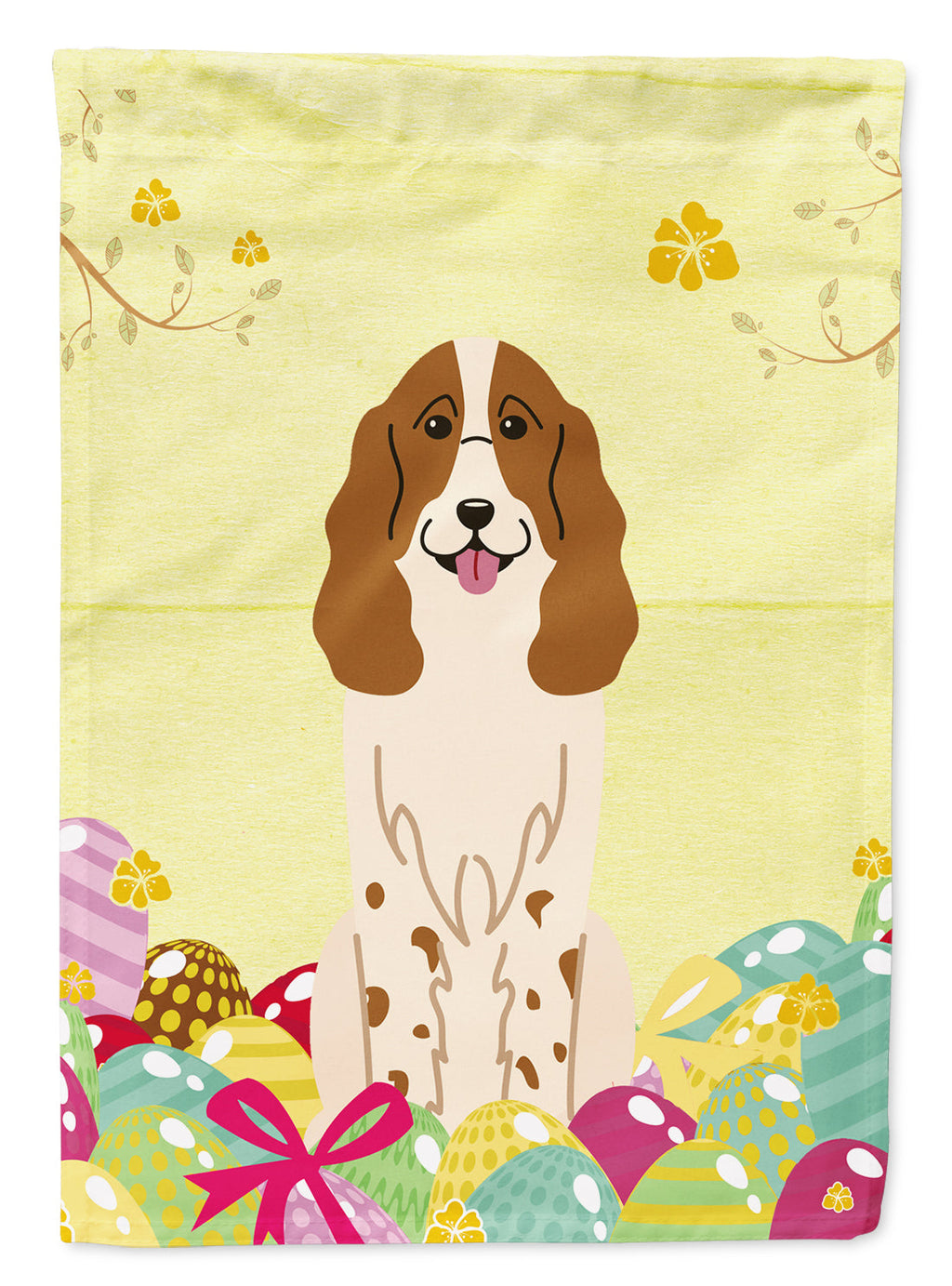Easter Eggs Russian Spaniel Garden Flag Mailbox Decorative Yard Banner Outside Patio Artwork for Flower Beds, Garden Size, Multicolor