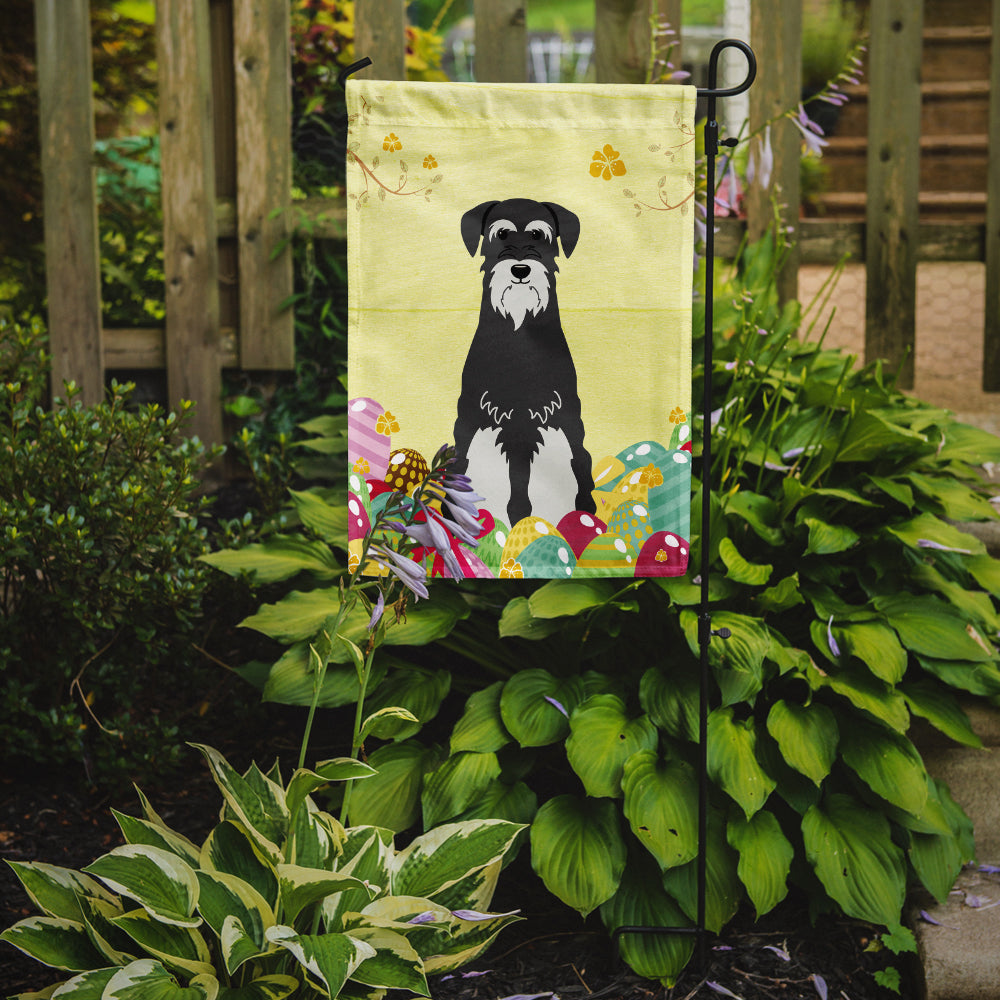 Easter Eggs Standard Schnauzer Salt and Pepper Garden Flag Mailbox Decorative Yard Banner Outside Patio Artwork for Flower Beds, Garden Size, Multicolor