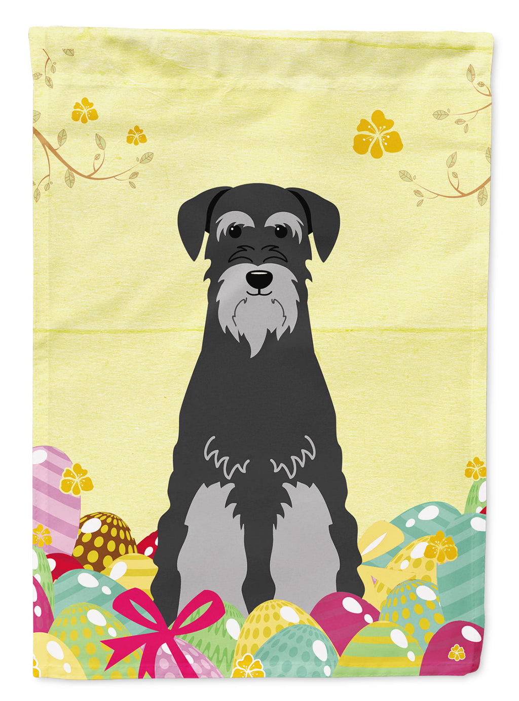 Easter Eggs Standard Schnauzer Black Grey Garden Flag Mailbox Decorative Yard Banner Outside Patio Artwork for Flower Beds, Garden Size, Multicolor