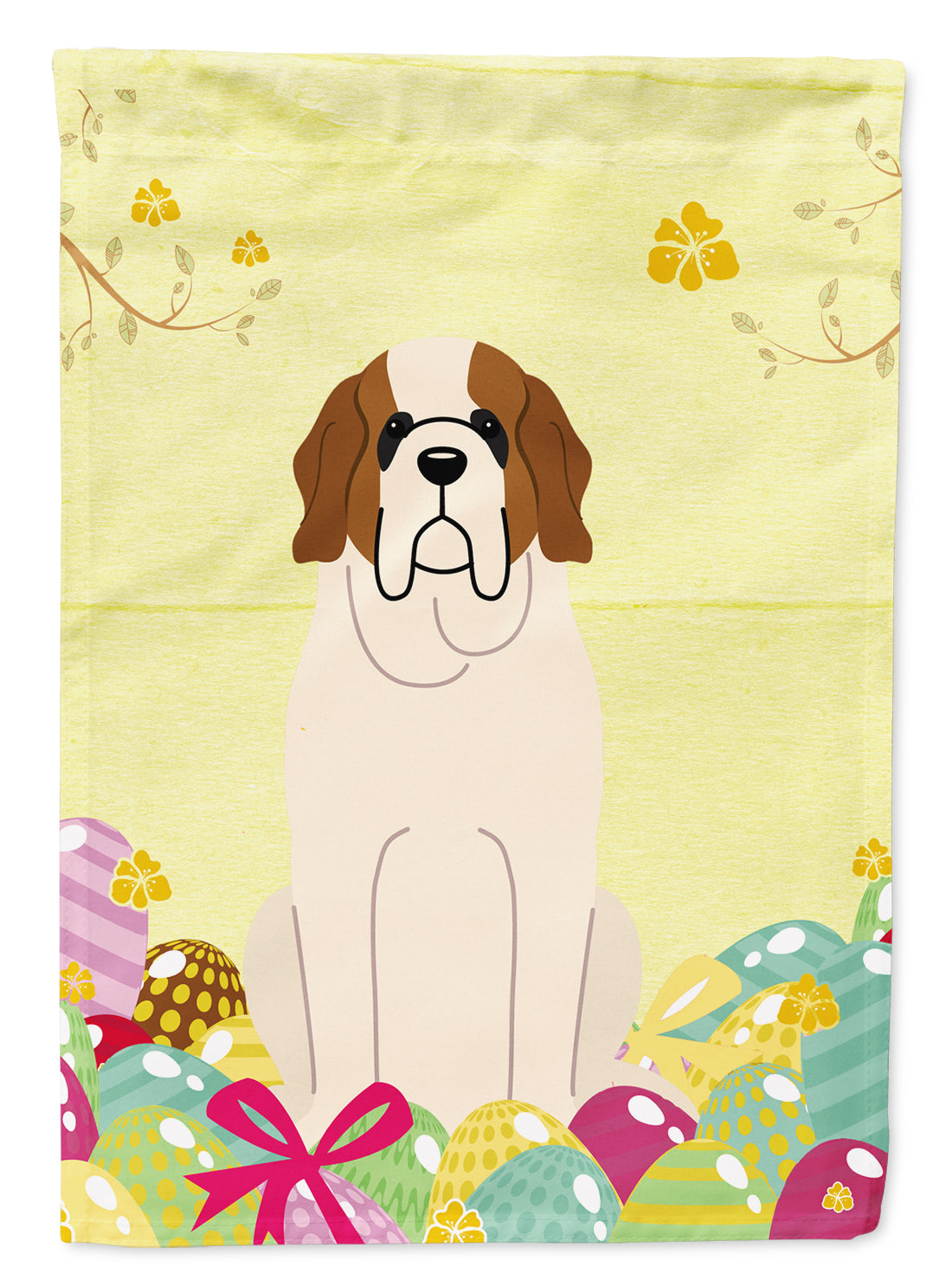 Easter Eggs Saint Bernard Garden Flag Mailbox Decorative Yard Banner Outside Patio Artwork for Flower Beds, Garden Size, Multicolor