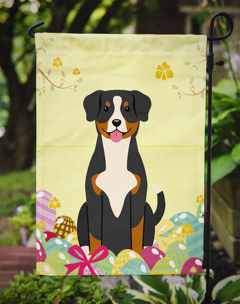 Easter Eggs Entlebucher Garden Flag Mailbox Decorative Yard Banner Outside Patio Artwork for Flower Beds, Garden Size, Multicolor
