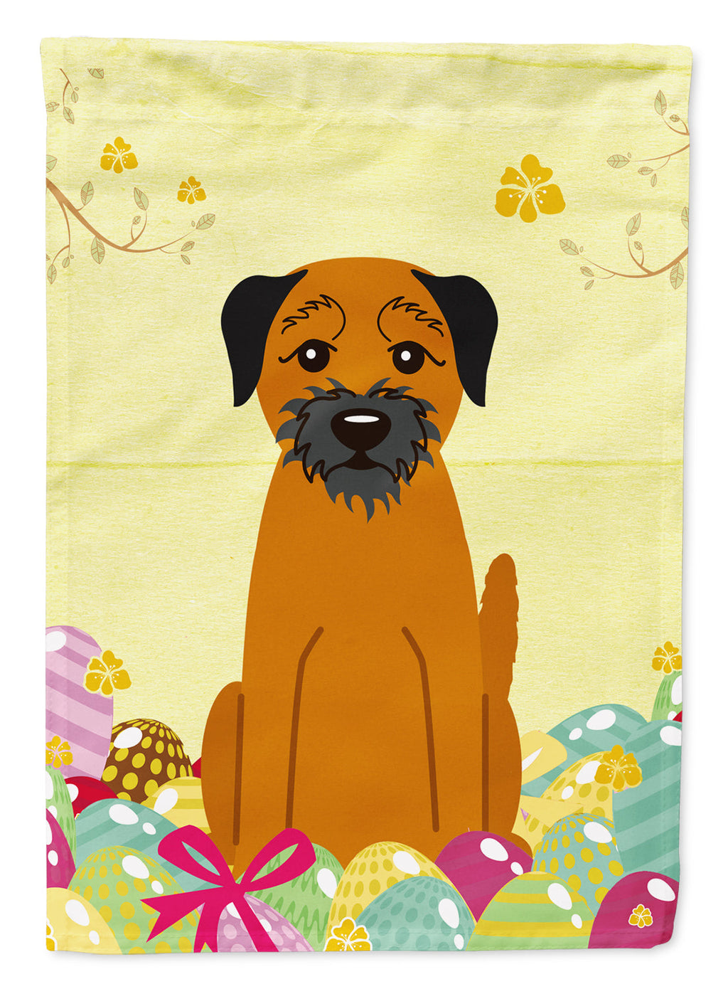 Easter Eggs Border Terrier Garden Flag Mailbox Decorative Yard Banner Outside Patio Artwork for Flower Beds, Garden Size, Multicolor
