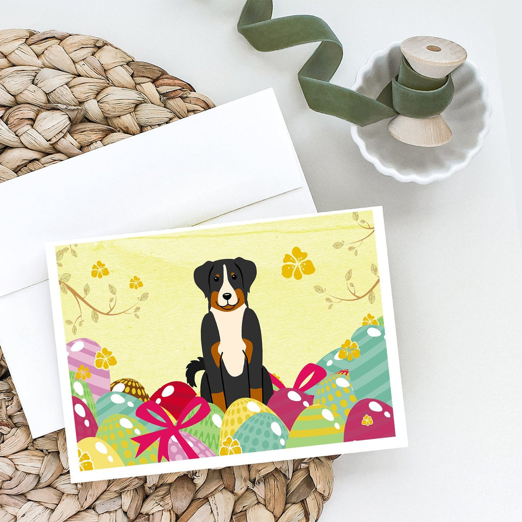 Easter Eggs Appenzeller Sennenhund Greeting Cards Pack of 8 Blank Cards with Envelopes Whimsical A7 Size 5x7