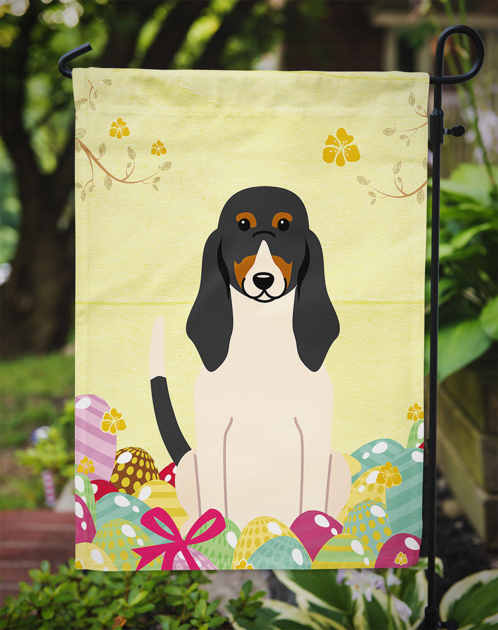 Easter Eggs Swiss Hound Garden Flag Mailbox Decorative Yard Banner Outside Patio Artwork for Flower Beds, Garden Size, Multicolor