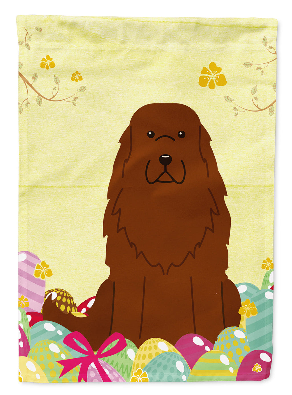 Easter Eggs Caucasian Shepherd Dog Garden Flag Mailbox Decorative Yard Banner Outside Patio Artwork for Flower Beds, Garden Size, Multicolor
