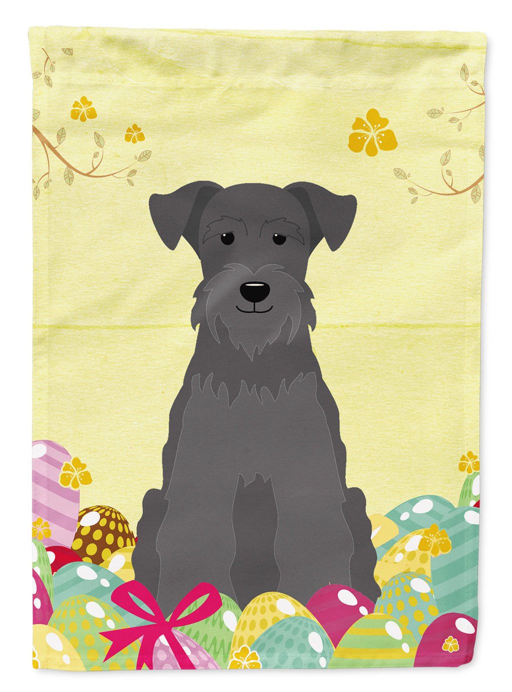 Easter Eggs Miniature Schnauzer Black Garden Flag Mailbox Decorative Yard Banner Outside Patio Artwork for Flower Beds, Garden Size, Multicolor