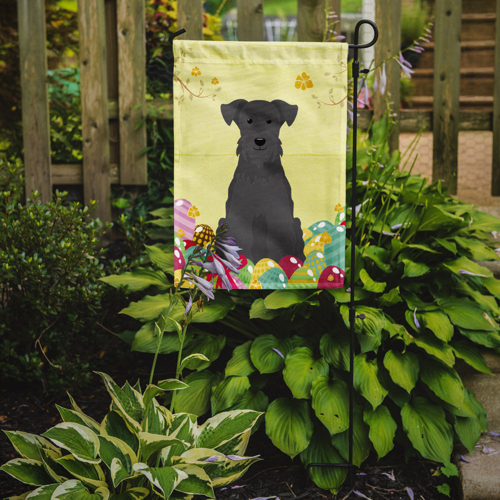 Easter Eggs Miniature Schnauzer Black Garden Flag Mailbox Decorative Yard Banner Outside Patio Artwork for Flower Beds, Garden Size, Multicolor