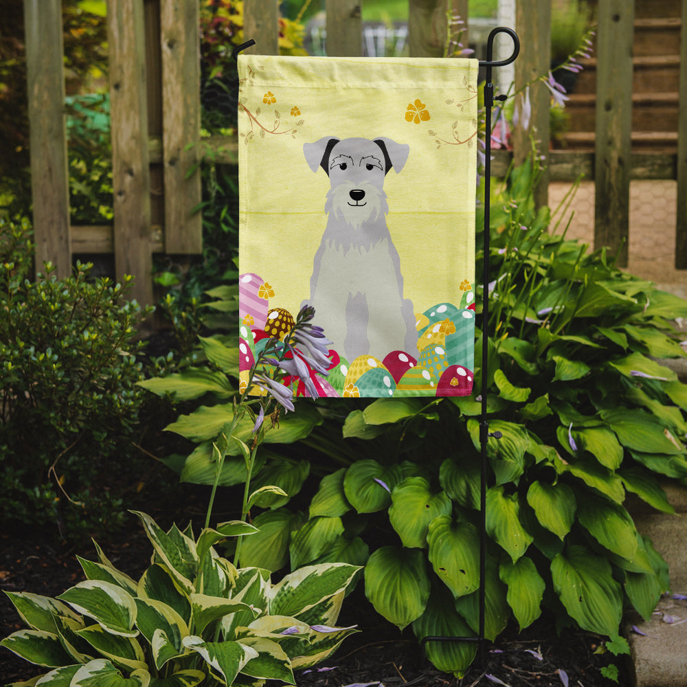 Easter Eggs Miniature Schnauzer White Garden Flag Mailbox Decorative Yard Banner Outside Patio Artwork for Flower Beds, Garden Size, Multicolor