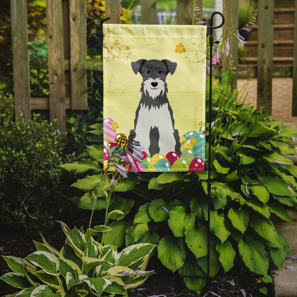 Easter Eggs Miniature Schnauzer Salt and Pepper Garden Flag Mailbox Decorative Yard Banner Outside Patio Artwork for Flower Beds, Garden Size, Multicolor