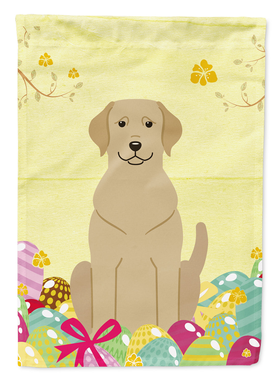 Easter Eggs Yellow Labrador Garden Flag Mailbox Decorative Yard Banner Outside Patio Artwork for Flower Beds, Garden Size, Multicolor