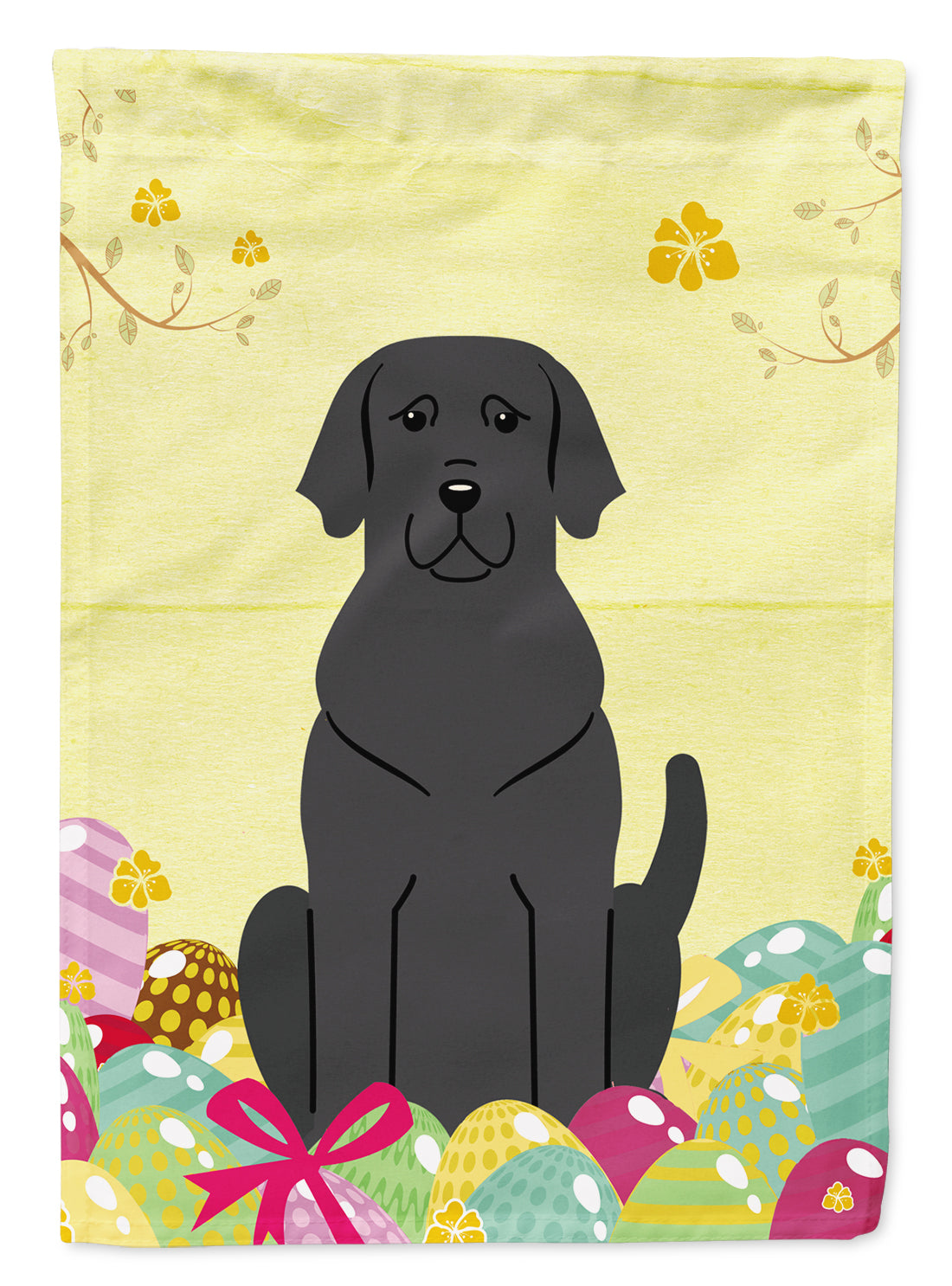Easter Eggs Black Labrador Garden Flag Mailbox Decorative Yard Banner Outside Patio Artwork for Flower Beds, Garden Size, Multicolor