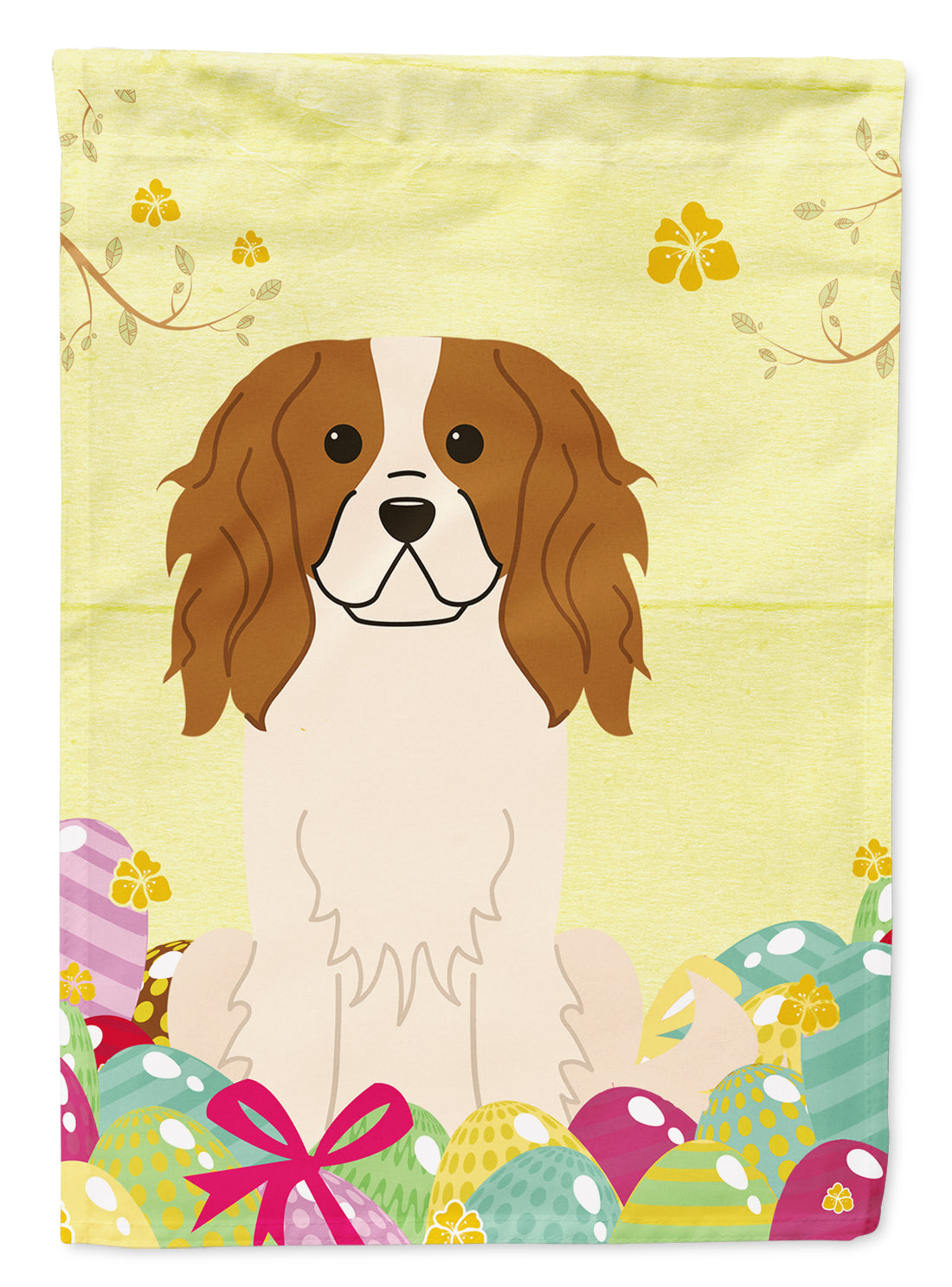 Easter Eggs Cavalier Spaniel Garden Flag Mailbox Decorative Yard Banner Outside Patio Artwork for Flower Beds, Garden Size, Multicolor