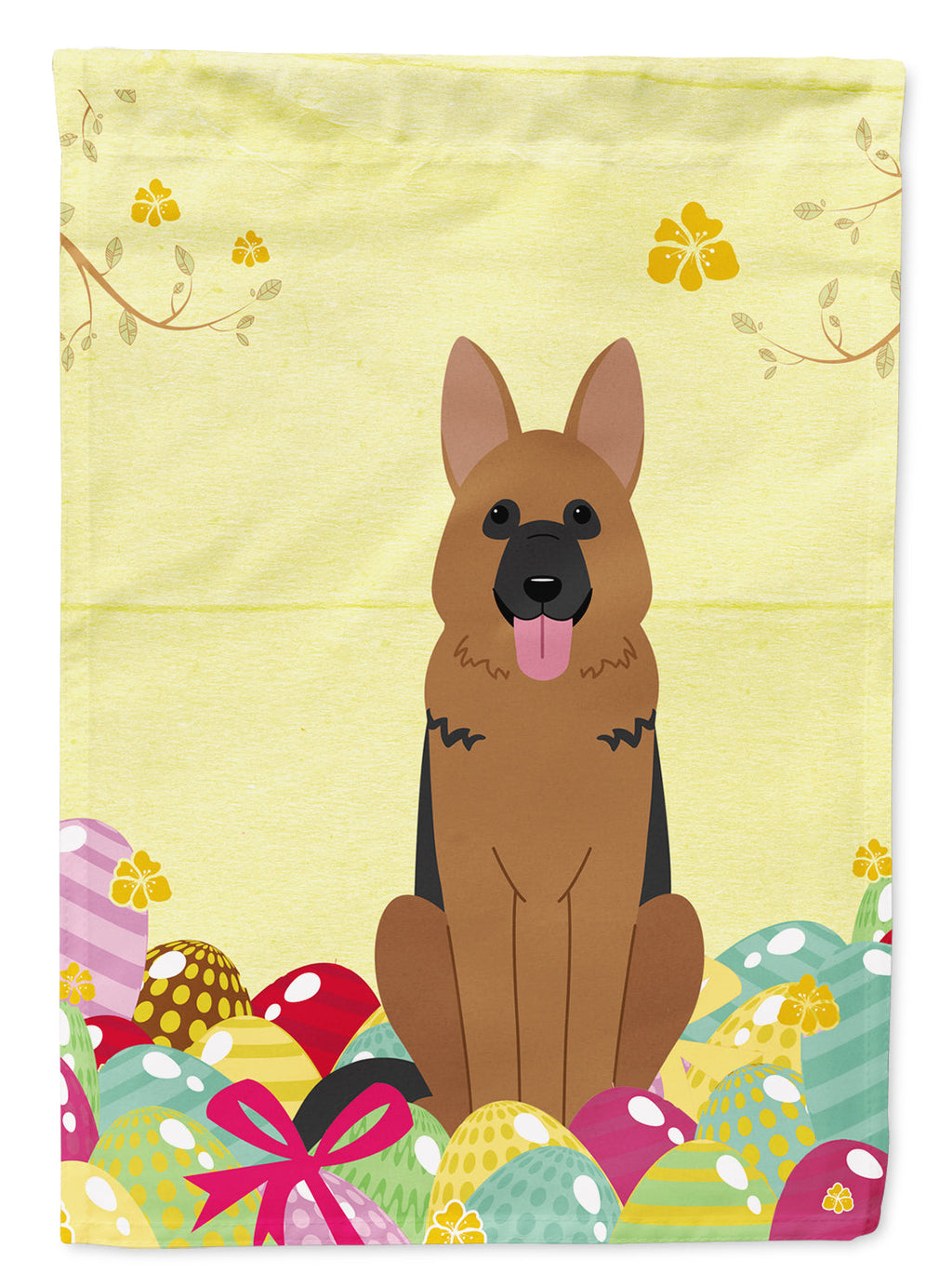 Easter Eggs German Shepherd Garden Flag Mailbox Decorative Yard Banner Outside Patio Artwork for Flower Beds, Garden Size, Multicolor