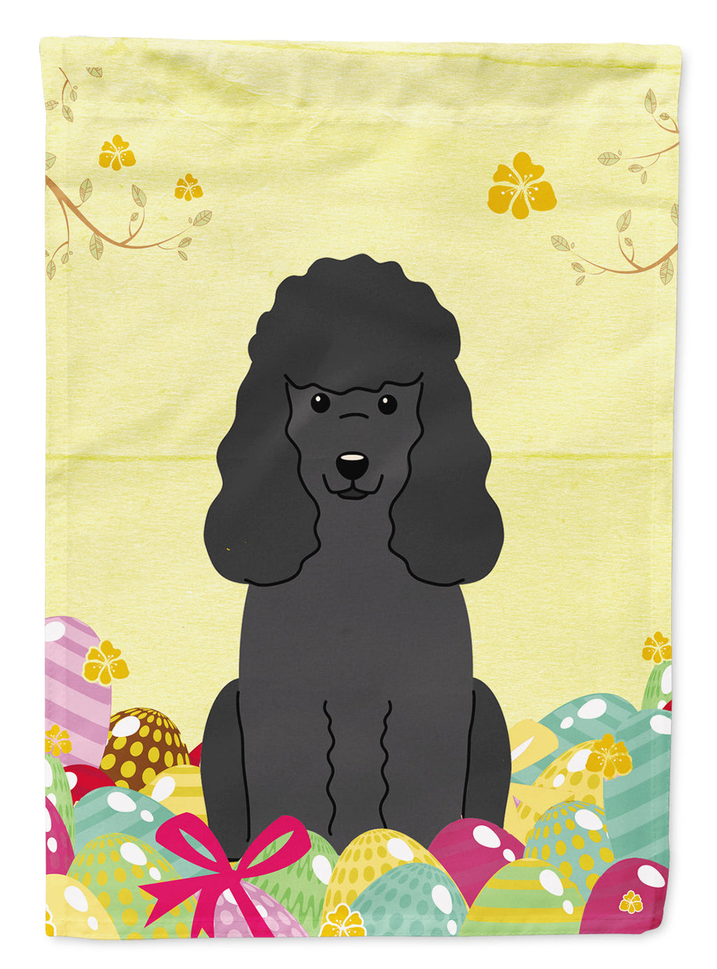 Easter Eggs Poodle Black Garden Flag Mailbox Decorative Yard Banner Outside Patio Artwork for Flower Beds, Garden Size, Multicolor