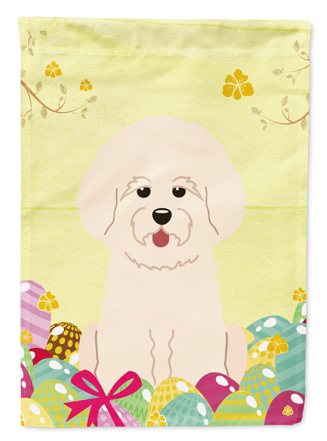 Easter Eggs Bichon Frise Garden Flag Mailbox Decorative Yard Banner Outside Patio Artwork for Flower Beds, Garden Size, Multicolor