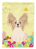 Easter Eggs Papillon Sable White Garden Flag Mailbox Decorative Yard Banner Outside Patio Artwork for Flower Beds, Garden Size, Multicolor