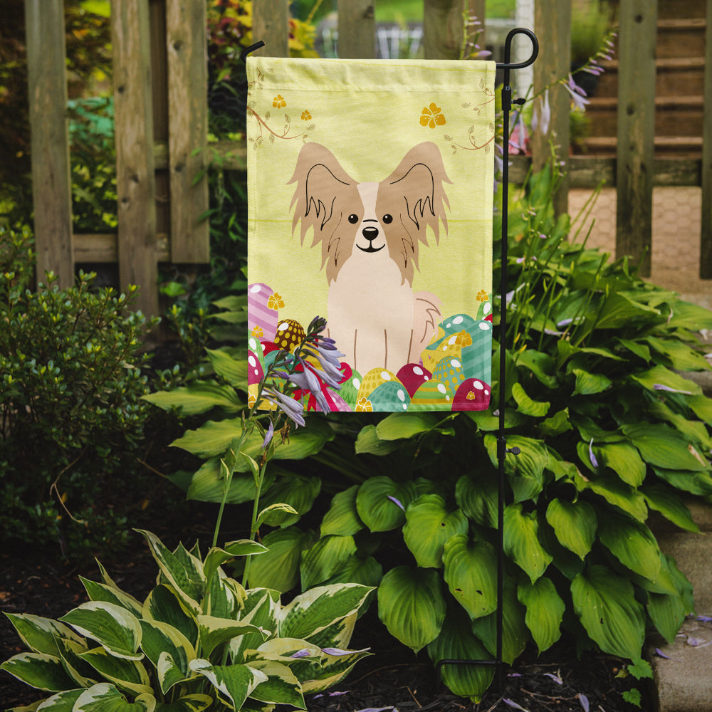 Easter Eggs Papillon Sable White Garden Flag Mailbox Decorative Yard Banner Outside Patio Artwork for Flower Beds, Garden Size, Multicolor