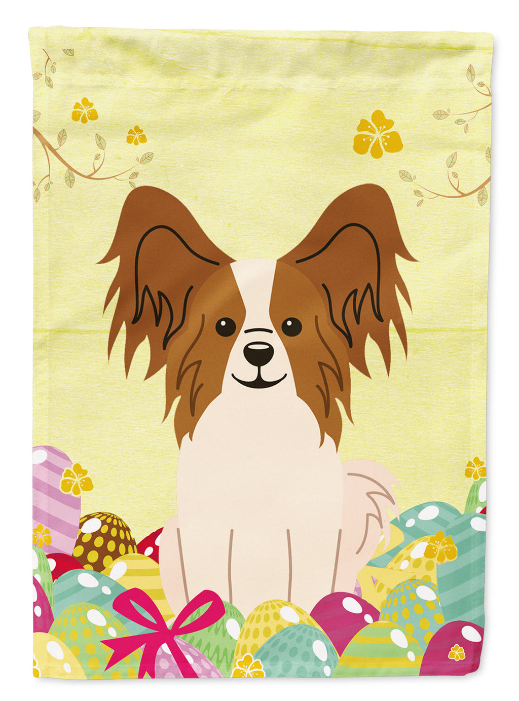 Easter Eggs Papillon Red White Garden Flag Mailbox Decorative Yard Banner Outside Patio Artwork for Flower Beds, Garden Size, Multicolor