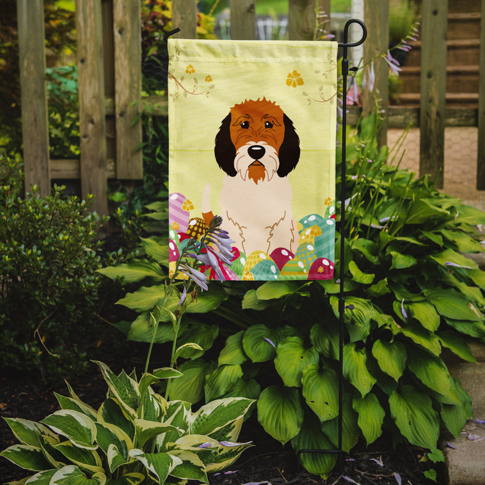 Easter Eggs Petit Basset Griffon Veenden Garden Flag Mailbox Decorative Yard Banner Outside Patio Artwork for Flower Beds, Garden Size, Multicolor