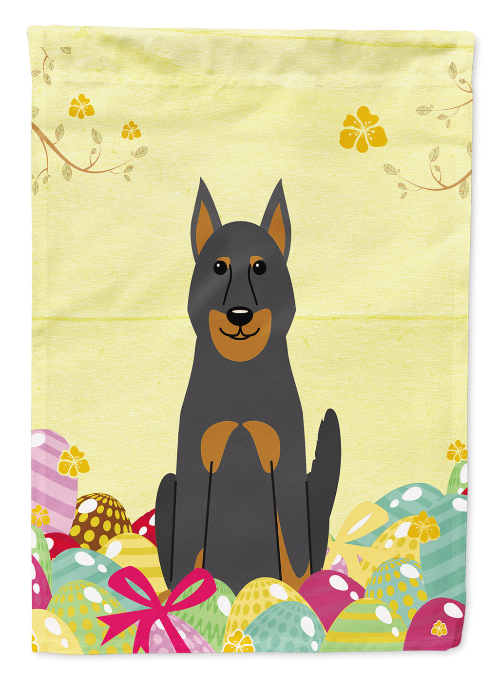 Easter Eggs Beauce Shepherd Dog Garden Flag Mailbox Decorative Yard Banner Outside Patio Artwork for Flower Beds, Garden Size, Multicolor