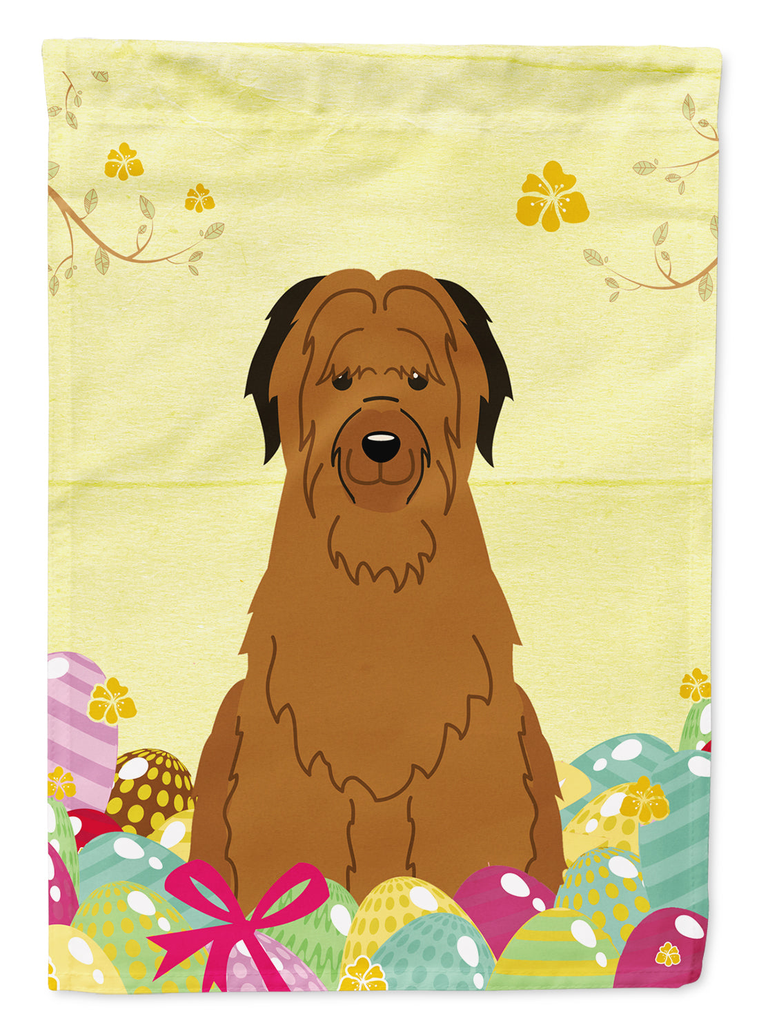 Easter Eggs Briard Brown Garden Flag Mailbox Decorative Yard Banner Outside Patio Artwork for Flower Beds, Garden Size, Multicolor
