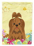 Easter Eggs Shih Tzu Silver Chocolate Garden Flag Mailbox Decorative Yard Banner Outside Patio Artwork for Flower Beds, Garden Size, Multicolor