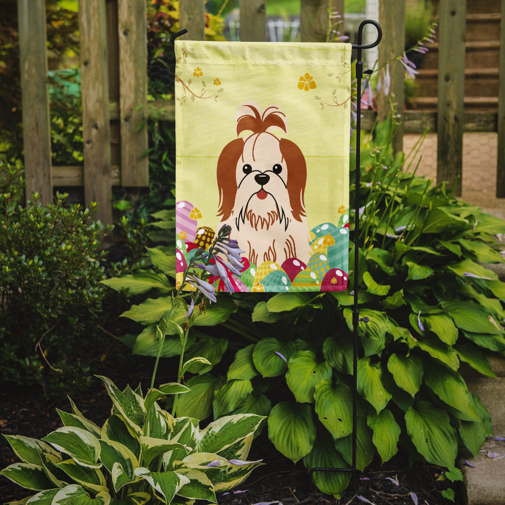 Easter Eggs Shih Tzu Red White Garden Flag Mailbox Decorative Yard Banner Outside Patio Artwork for Flower Beds, Garden Size, Multicolor