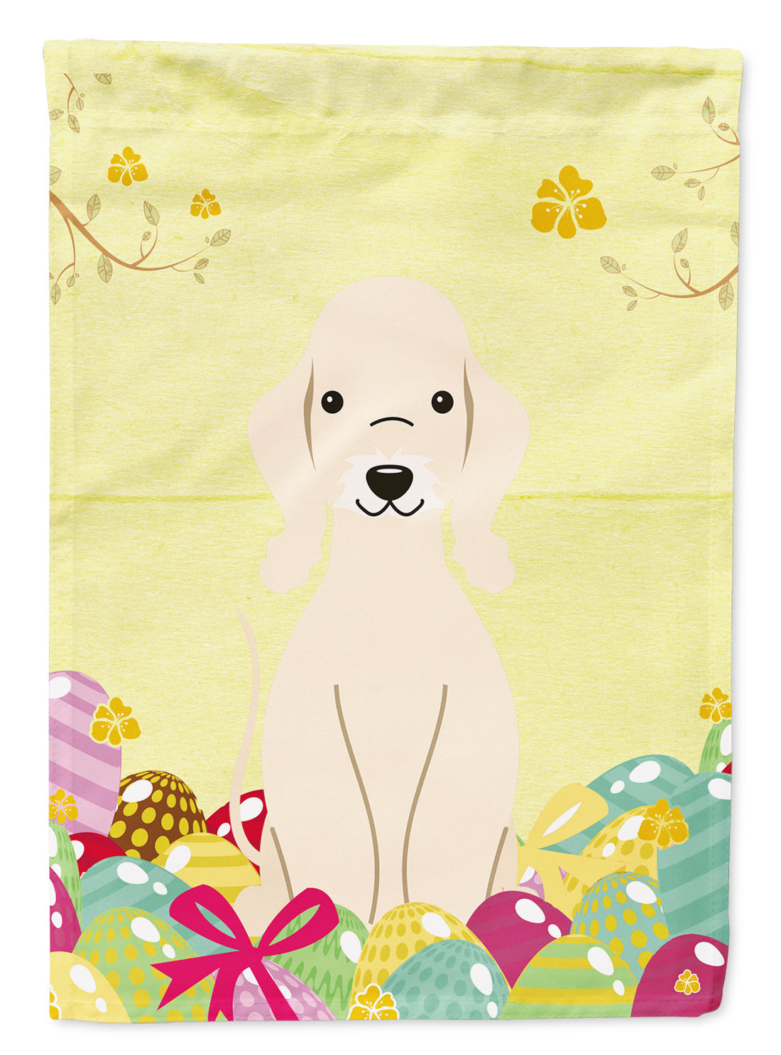 Easter Eggs Bedlington Terrier Sandy Garden Flag Mailbox Decorative Yard Banner Outside Patio Artwork for Flower Beds, Garden Size, Multicolor