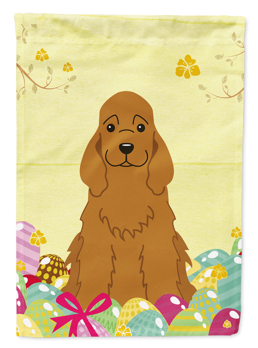Easter Eggs Cocker Spaniel Red Garden Flag Mailbox Decorative Yard Banner Outside Patio Artwork for Flower Beds, Garden Size, Multicolor
