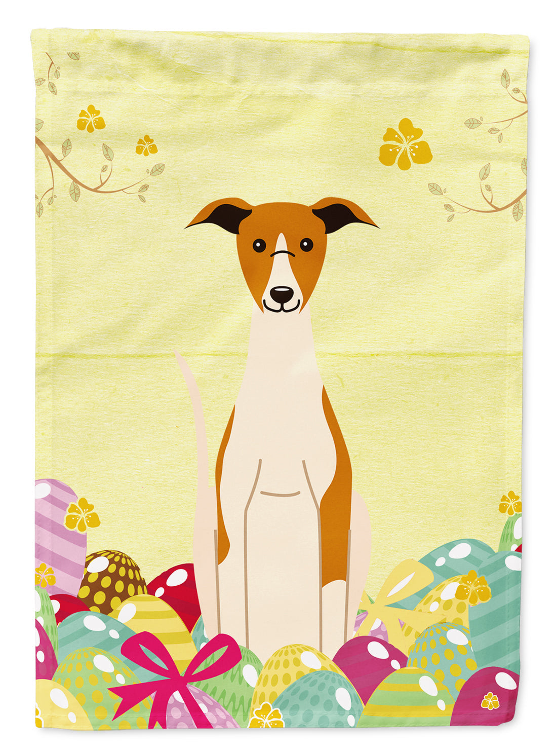 Easter Eggs Whippet Garden Flag Mailbox Decorative Yard Banner Outside Patio Artwork for Flower Beds, Garden Size, Multicolor