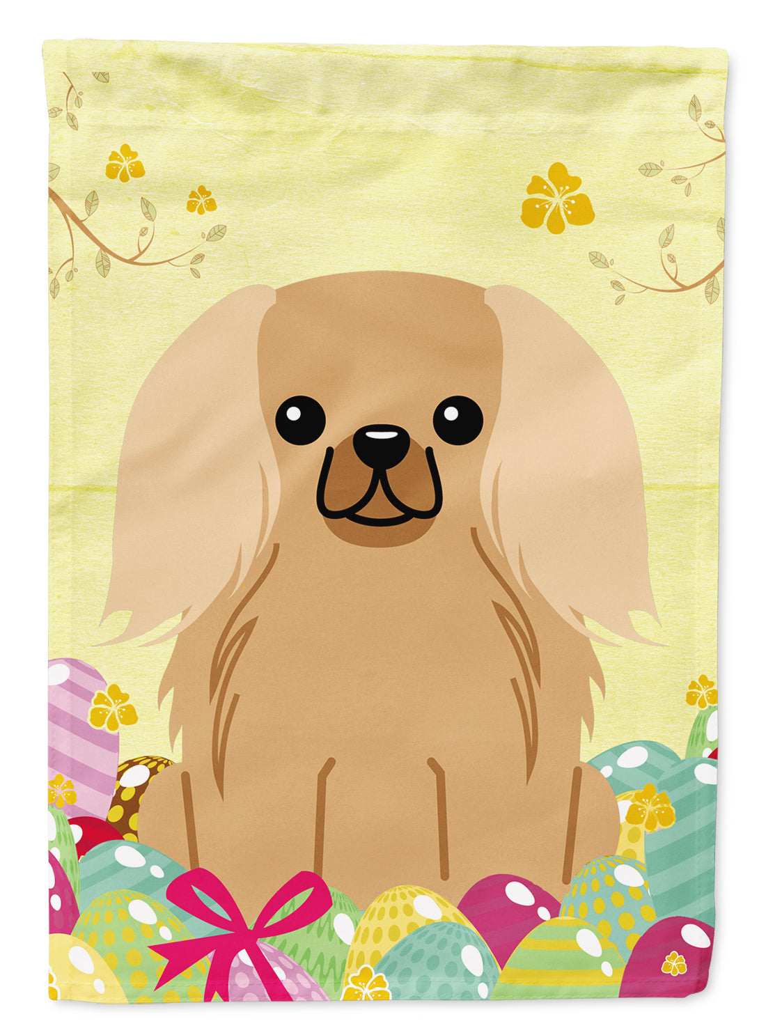 Easter Eggs Pekingese Fawn Sable Garden Flag Mailbox Decorative Yard Banner Outside Patio Artwork for Flower Beds, Garden Size, Multicolor