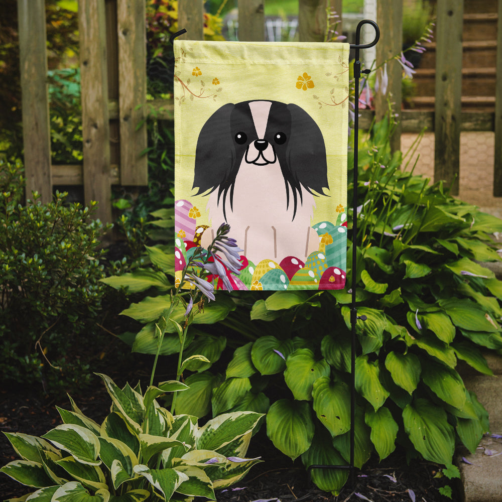Easter Eggs Pekingese Black White Garden Flag Mailbox Decorative Yard Banner Outside Patio Artwork for Flower Beds, Garden Size, Multicolor