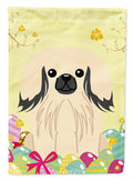 Easter Eggs Pekingese Cream Garden Flag Mailbox Decorative Yard Banner Outside Patio Artwork for Flower Beds, Garden Size, Multicolor