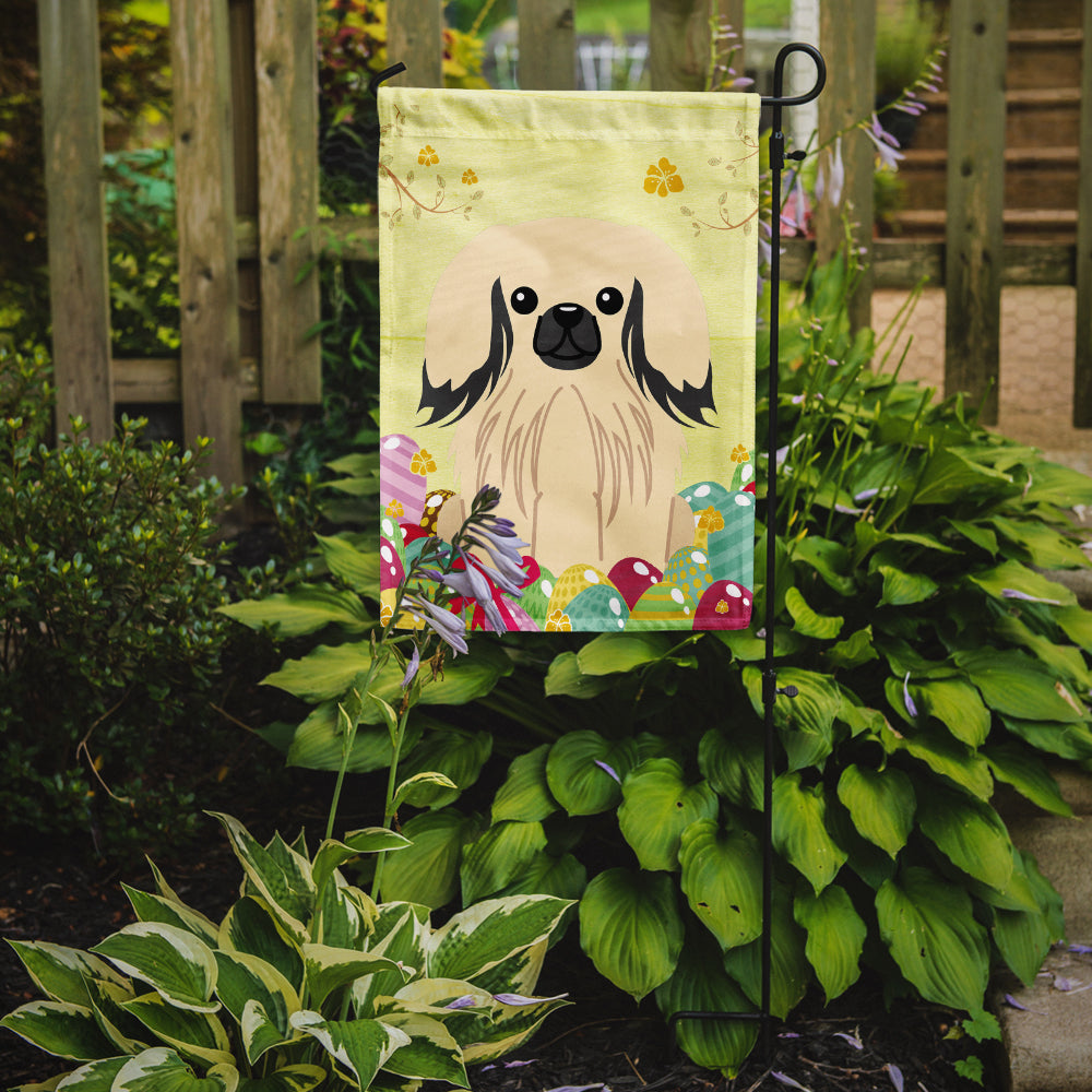 Easter Eggs Pekingese Cream Garden Flag Mailbox Decorative Yard Banner Outside Patio Artwork for Flower Beds, Garden Size, Multicolor