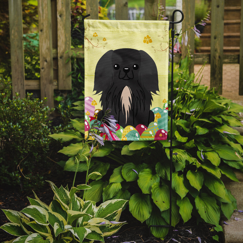 Easter Eggs Pekingese Black Garden Flag Mailbox Decorative Yard Banner Outside Patio Artwork for Flower Beds, Garden Size, Multicolor