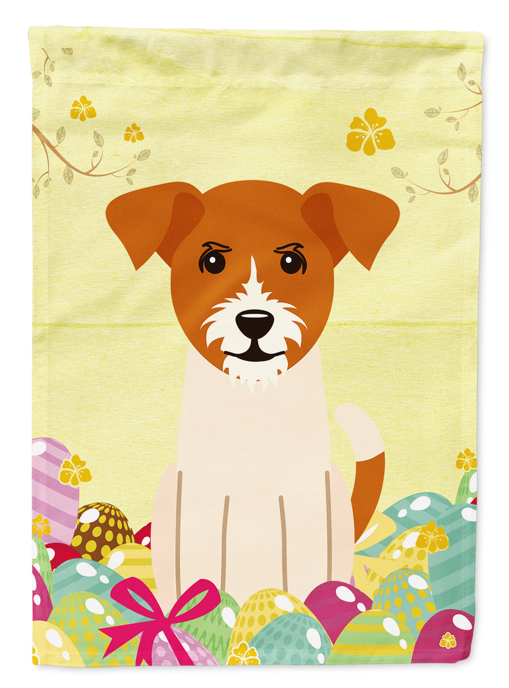 Easter Eggs Jack Russell Terrier Garden Flag Mailbox Decorative Yard Banner Outside Patio Artwork for Flower Beds, Garden Size, Multicolor