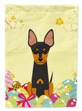 Easter Eggs English Toy Terrier Garden Flag Mailbox Decorative Yard Banner Outside Patio Artwork for Flower Beds, Garden Size, Multicolor