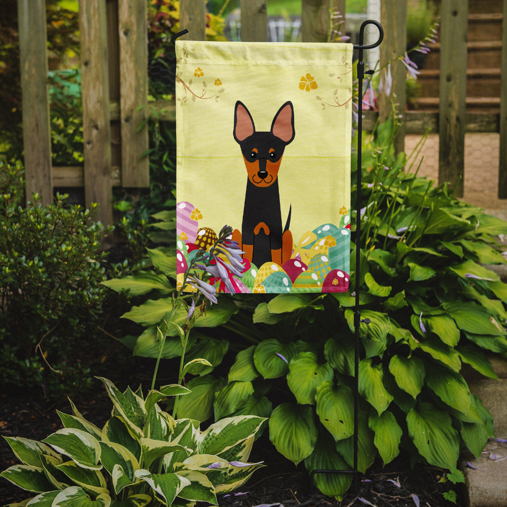 Easter Eggs English Toy Terrier Garden Flag Mailbox Decorative Yard Banner Outside Patio Artwork for Flower Beds, Garden Size, Multicolor