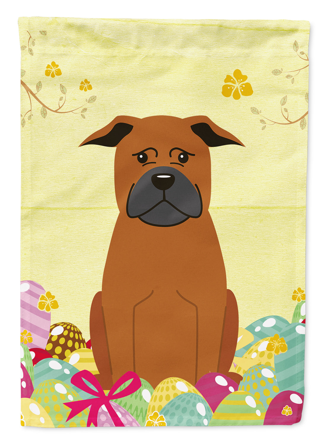 Easter Eggs Chinese Chongqing Dog Garden Flag Mailbox Decorative Yard Banner Outside Patio Artwork for Flower Beds, Garden Size, Multicolor