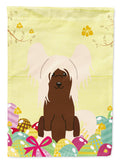 Easter Eggs Chinese Crested Cream Garden Flag Mailbox Decorative Yard Banner Outside Patio Artwork for Flower Beds, Garden Size, Multicolor