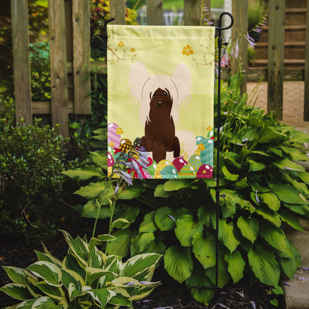 Easter Eggs Chinese Crested Cream Garden Flag Mailbox Decorative Yard Banner Outside Patio Artwork for Flower Beds, Garden Size, Multicolor