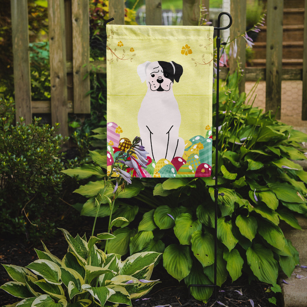 Easter Eggs White Boxer Cooper Garden Flag Mailbox Decorative Yard Banner Outside Patio Artwork for Flower Beds, Garden Size, Multicolor