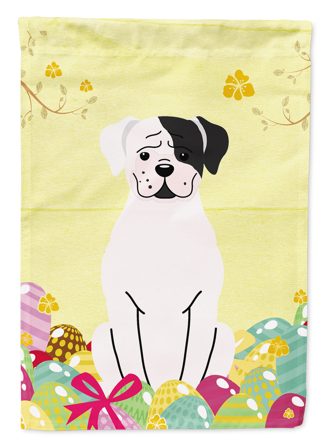 Easter Eggs White Boxer Cooper Garden Flag Mailbox Decorative Yard Banner Outside Patio Artwork for Flower Beds, Garden Size, Multicolor