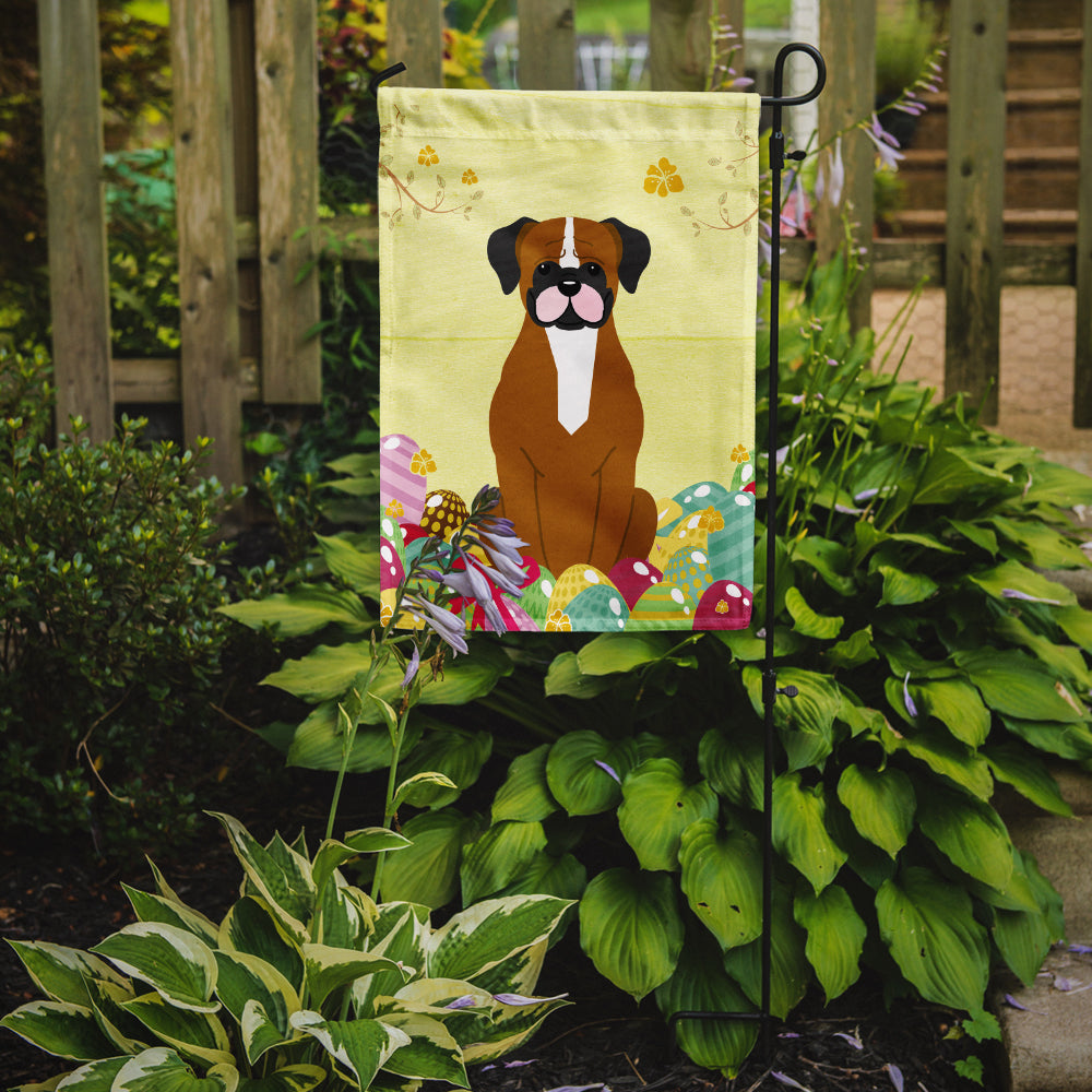 Easter Eggs Flashy Fawn Boxer Garden Flag Mailbox Decorative Yard Banner Outside Patio Artwork for Flower Beds, Garden Size, Multicolor