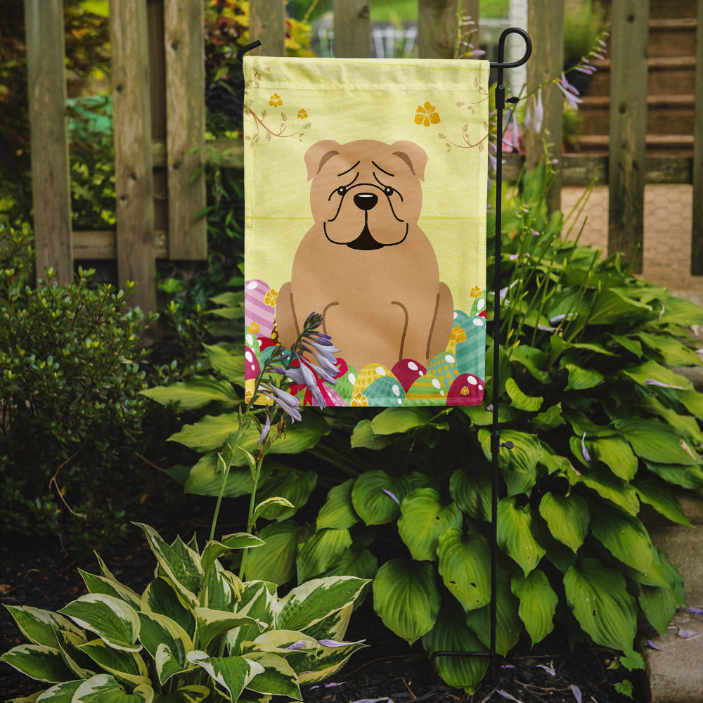 Easter Eggs English Bulldog Fawn Garden Flag Mailbox Decorative Yard Banner Outside Patio Artwork for Flower Beds, Garden Size, Multicolor