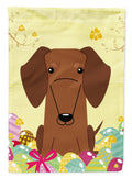Easter Eggs Dachshund Red Brown Garden Flag Mailbox Decorative Yard Banner Outside Patio Artwork for Flower Beds, Garden Size, Multicolor